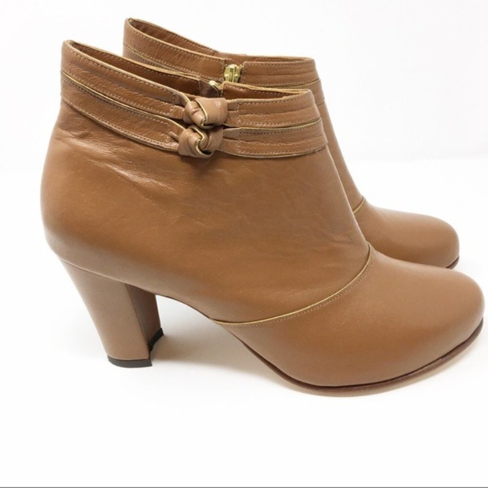 Anthropologie Luiza Parea Santos leather ankle boots 41 EU 9.5 9 booties